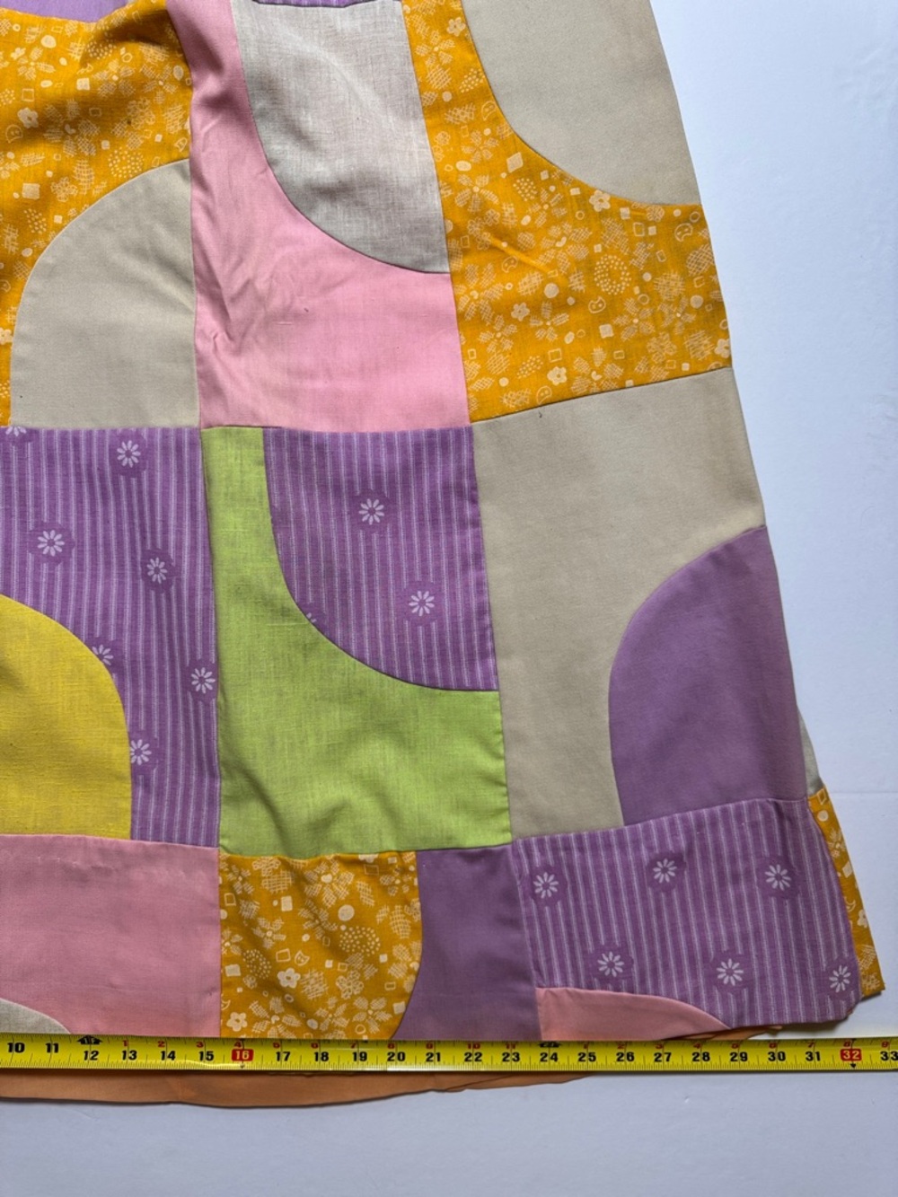 VINTAGE Saks Fifth Avenue Patchwork‎ Maxi Skirt Colorful Pastel Talon Zipper 12 - Picture 5 of 11